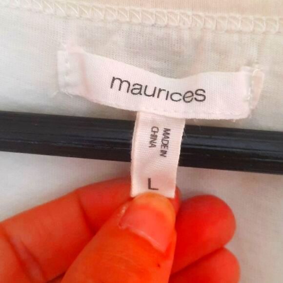 Maurices Size Large Short Sleeve Sunshine State Of Mind & Pineapples Graphic Tee - Picture 6 of 8